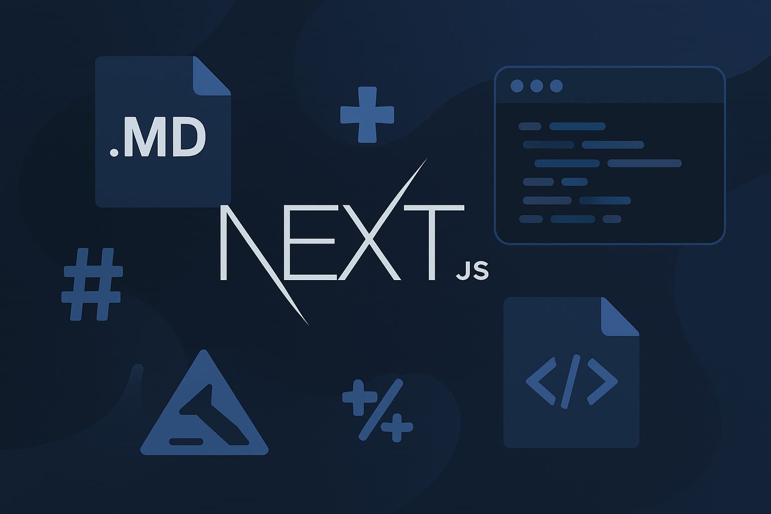 Banner image for "How to add markdown to a Next.js project" blog article